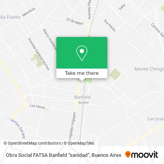 Mapa de Obra Social FATSA Banfield “sanidad”