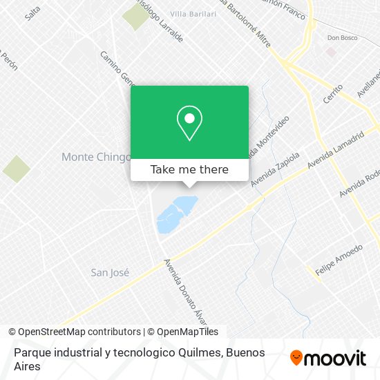 Mapa de Parque industrial y tecnologico Quilmes