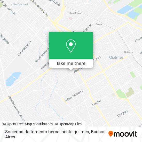 Sociedad de fomento bernal oeste quilmes map