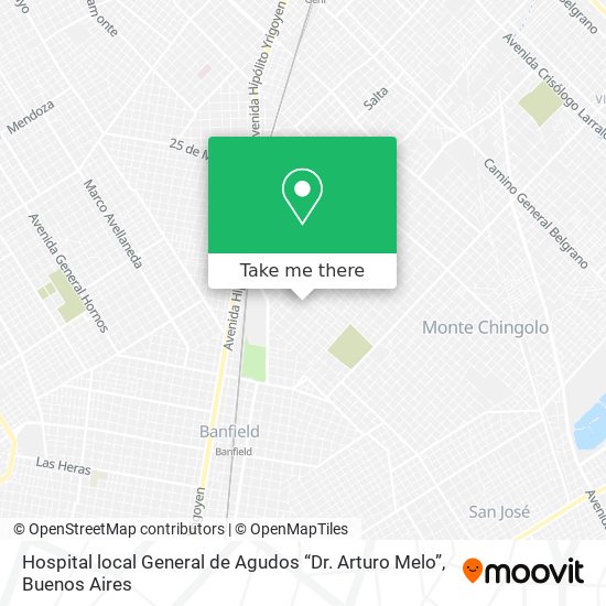 Hospital local General de Agudos “Dr. Arturo Melo” map