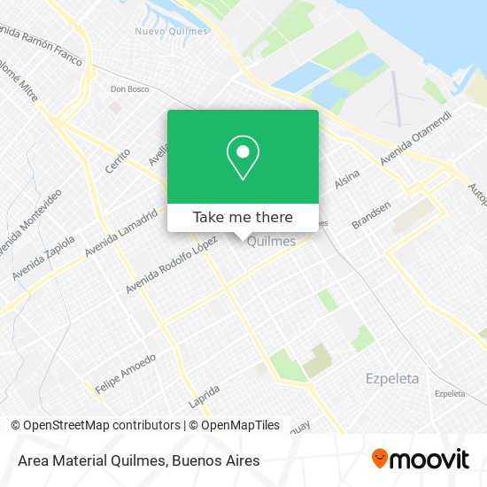Area Material Quilmes map