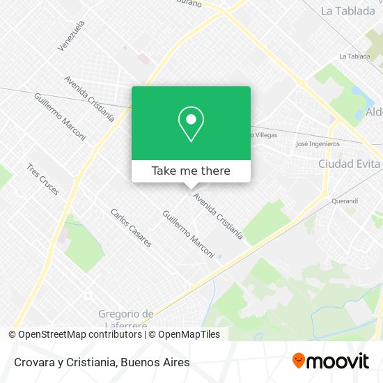Mapa de Crovara y Cristiania