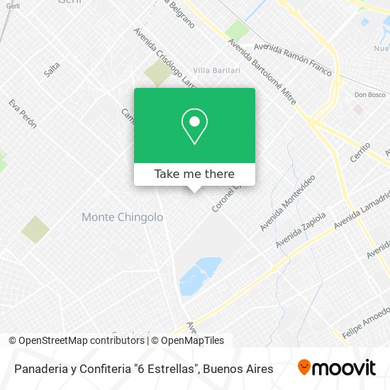 Panaderia y Confiteria "6 Estrellas" map