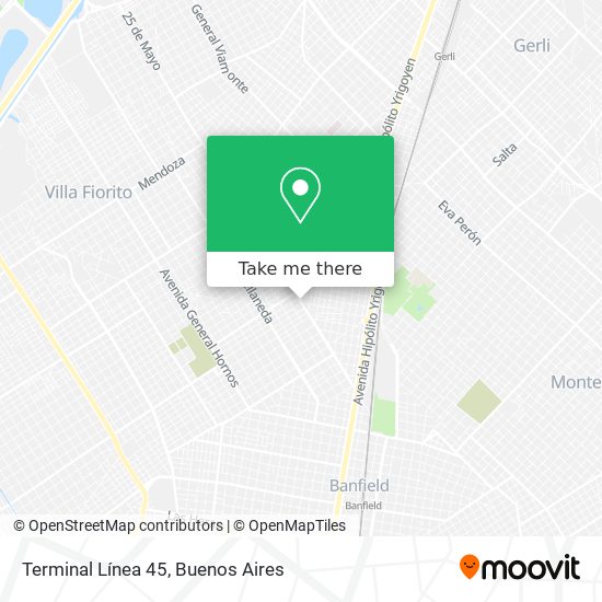 Mapa de Terminal Línea 45