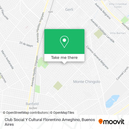 Mapa de Club Social Y Cultural Florentino Ameghino