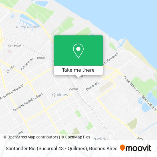 Santander Río (Sucursal 43 - Quilmes) map