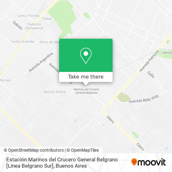 Estación Marinos del Crucero General Belgrano [Línea Belgrano Sur] map