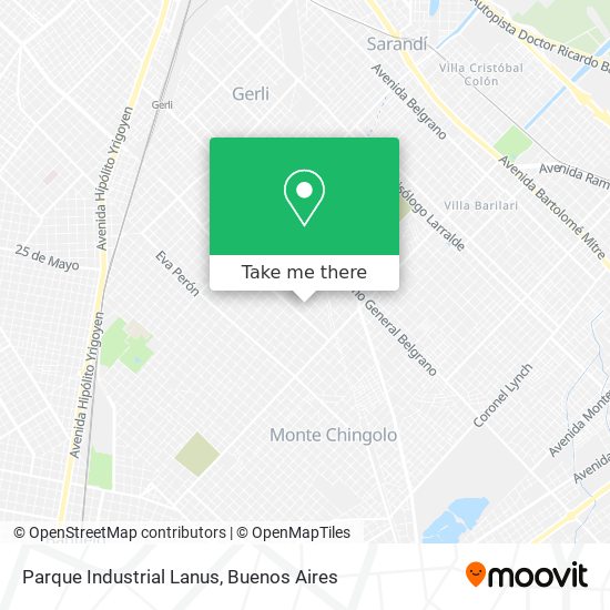 Parque Industrial Lanus map