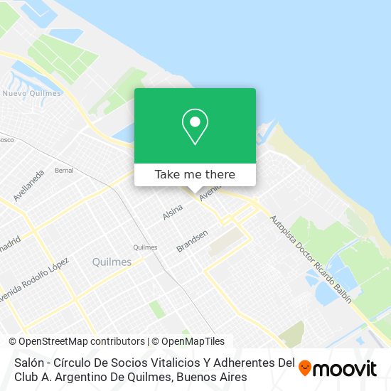 Mapa de Salón - Círculo De Socios Vitalicios Y Adherentes Del Club A. Argentino De Quilmes