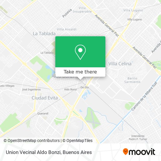Union Vecinal Aldo Bonzi map