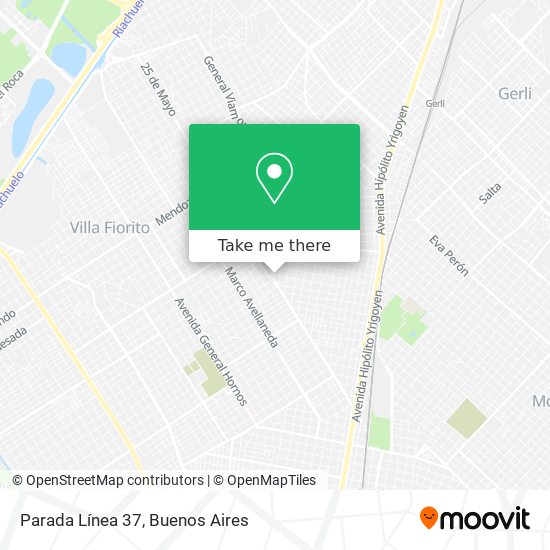 Mapa de Parada Línea 37