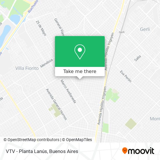 VTV - Planta Lanús map