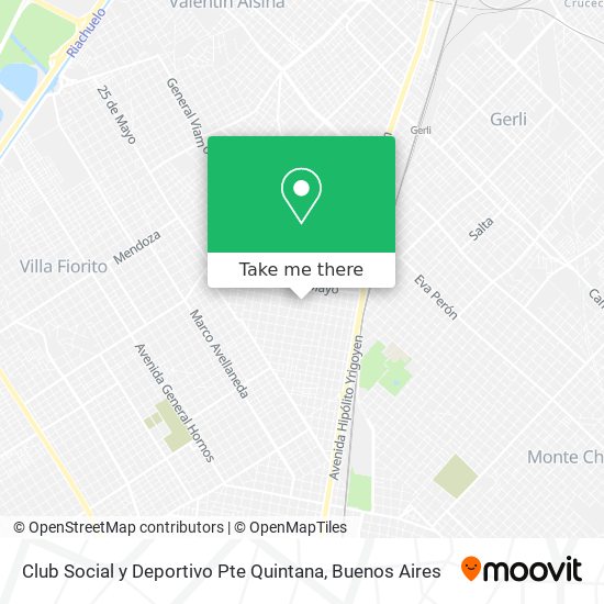 Mapa de Club Social y Deportivo Pte Quintana