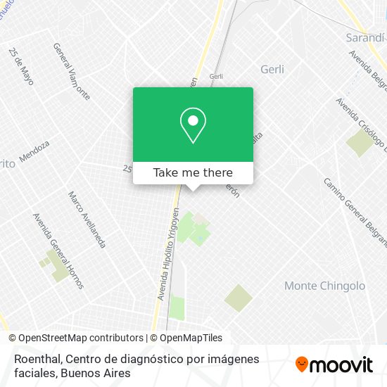 Roenthal, Centro de diagnóstico por imágenes faciales map