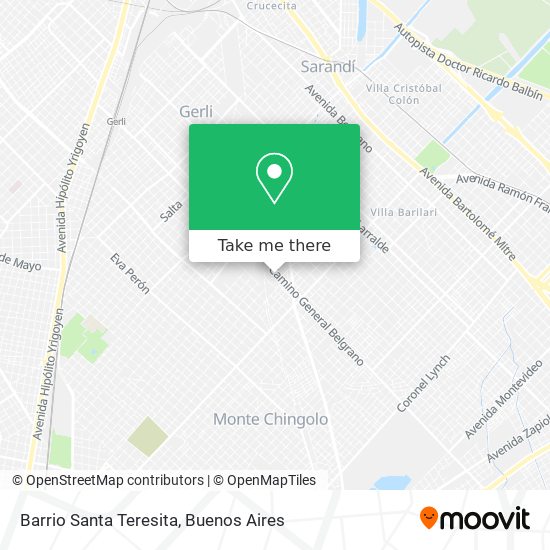 Barrio Santa Teresita map