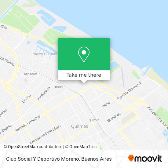 Club Social Y Deportivo Moreno map