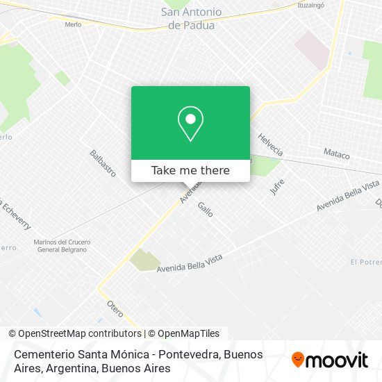 Cementerio Santa Mónica - Pontevedra, Buenos Aires, Argentina map