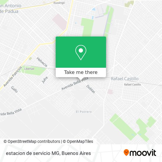 Mapa de estacion de servicio MG