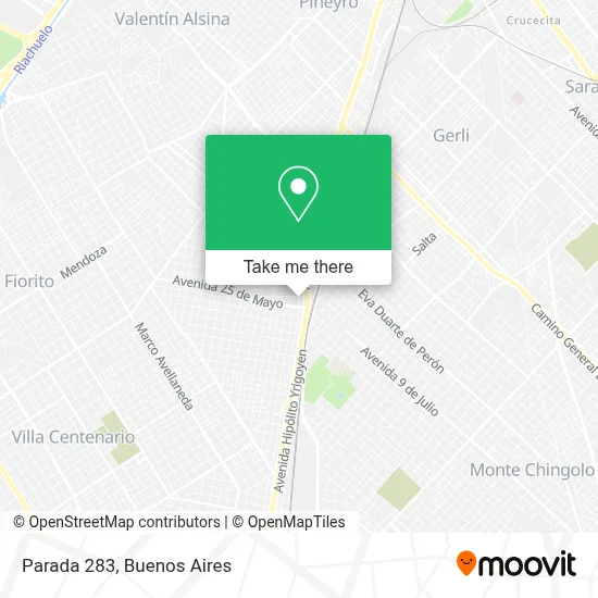 Parada 283 map