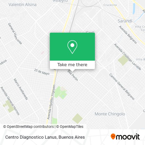 Mapa de Centro Diagnostico Lanus