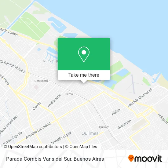 Mapa de Parada Combis Vans del Sur