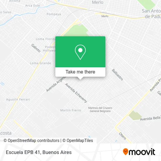 Escuela EPB 41 map