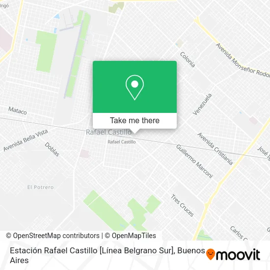 Mapa de Estación Rafael Castillo [Línea Belgrano Sur]