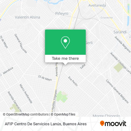 AFIP Centro De Servicios Lanús map