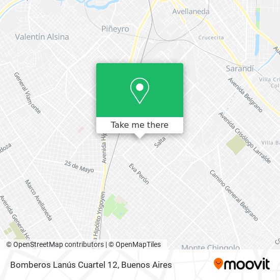 Bomberos Lanús Cuartel 12 map