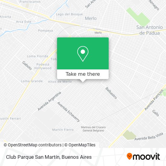 Club Parque San Martín map