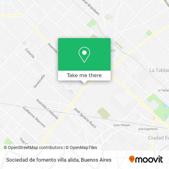 Sociedad de fomento villa alida map