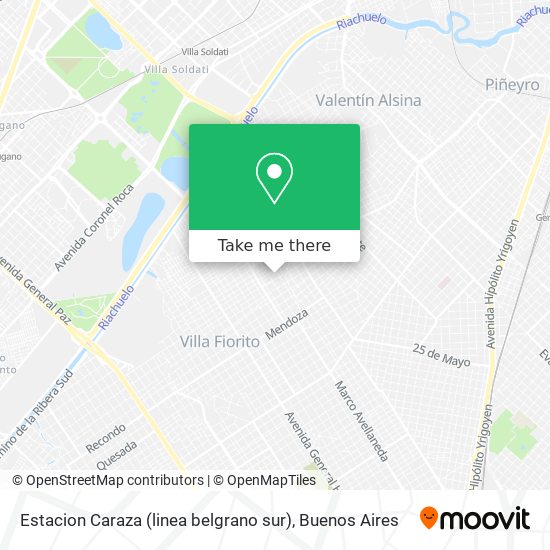 Mapa de Estacion Caraza (linea belgrano sur)