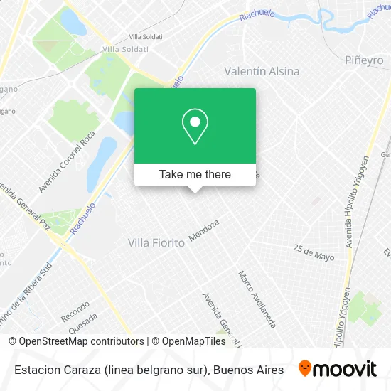 Estacion Caraza (linea belgrano sur) map