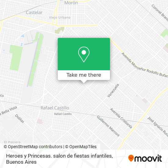 Heroes y Princesas. salon de fiestas infantiles map