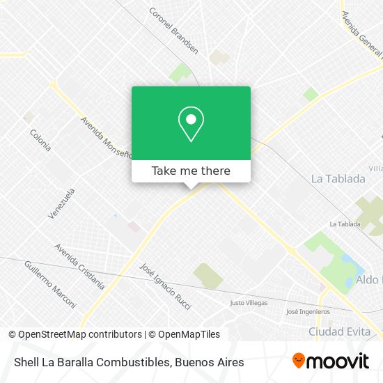 Shell La Baralla Combustibles map