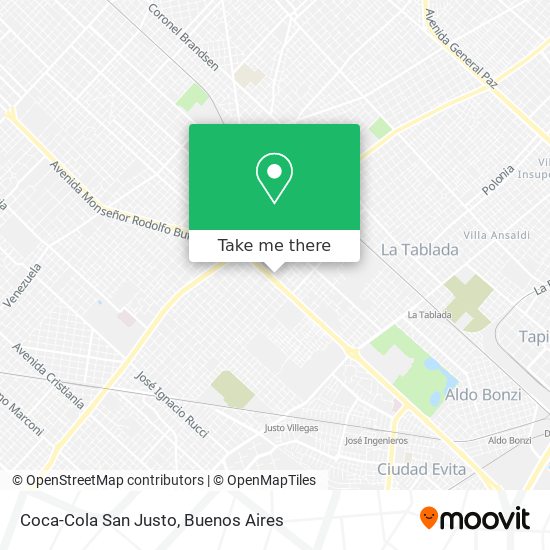 Coca-Cola San Justo map