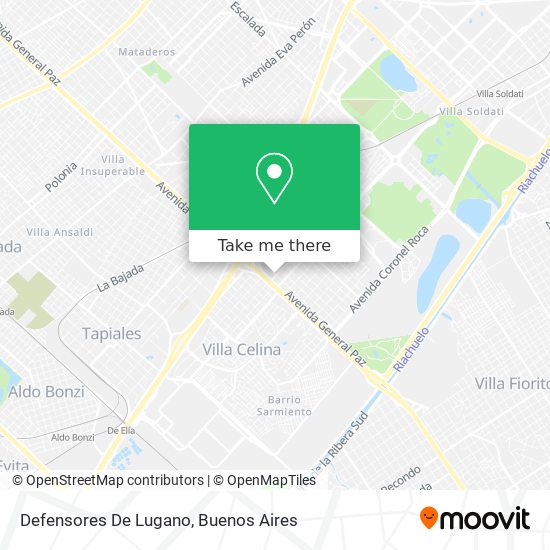 Mapa de Defensores De Lugano