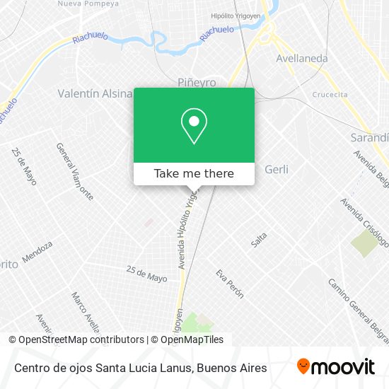 Centro de ojos Santa Lucia Lanus map