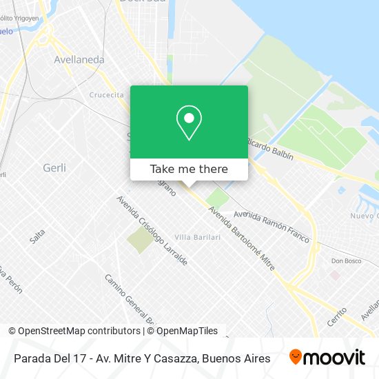 Mapa de Parada Del 17 - Av. Mitre Y Casazza