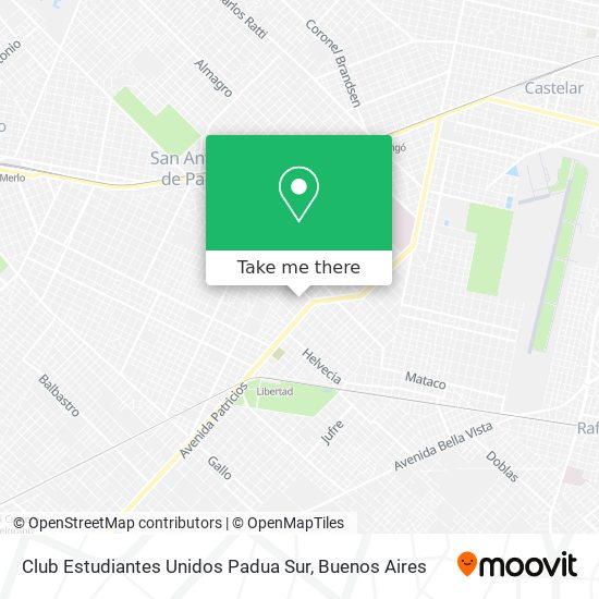 Club Estudiantes Unidos Padua Sur map