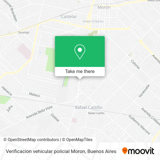 Verificacion vehicular policial Moron map