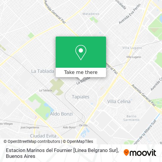 Mapa de Estacion Marinos del Fournier [Línea Belgrano Sur]