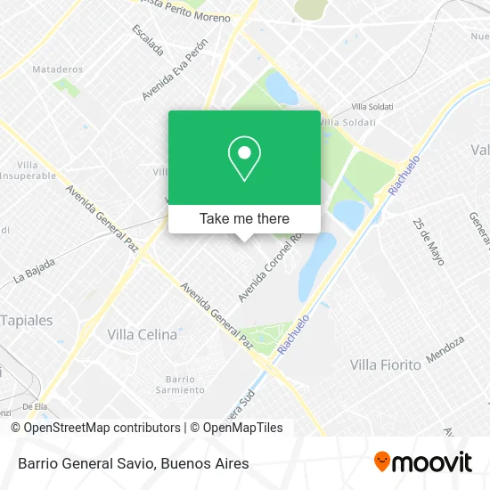 Barrio General Savio map
