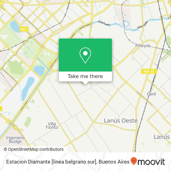 Mapa de Estacion Diamante [linea belgrano sur]