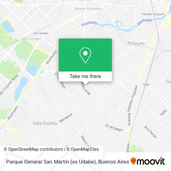 Mapa de Parque General San Martín (ex Udabe)