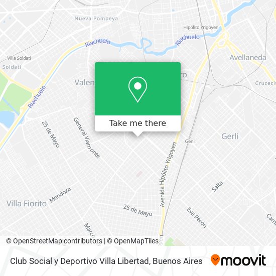 Club Social y Deportivo Villa Libertad map