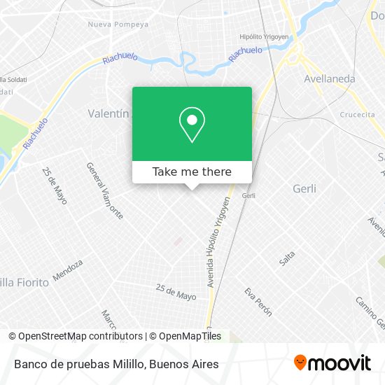 Mapa de Banco de pruebas Milillo