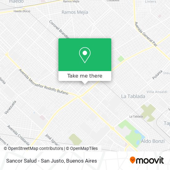 Sancor Salud - San Justo map