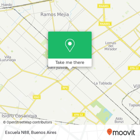 Escuela N88 map