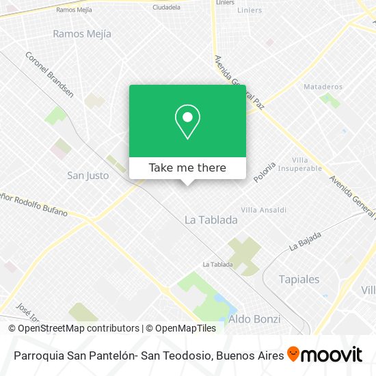 Parroquia San Pantelón- San Teodosio map